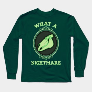 What A Nightmare - Vintage Ghostly Horse Skull Cameo Long Sleeve T-Shirt